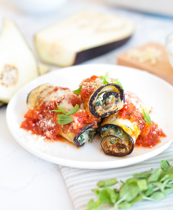 Eggplant Rollatini with Spinach